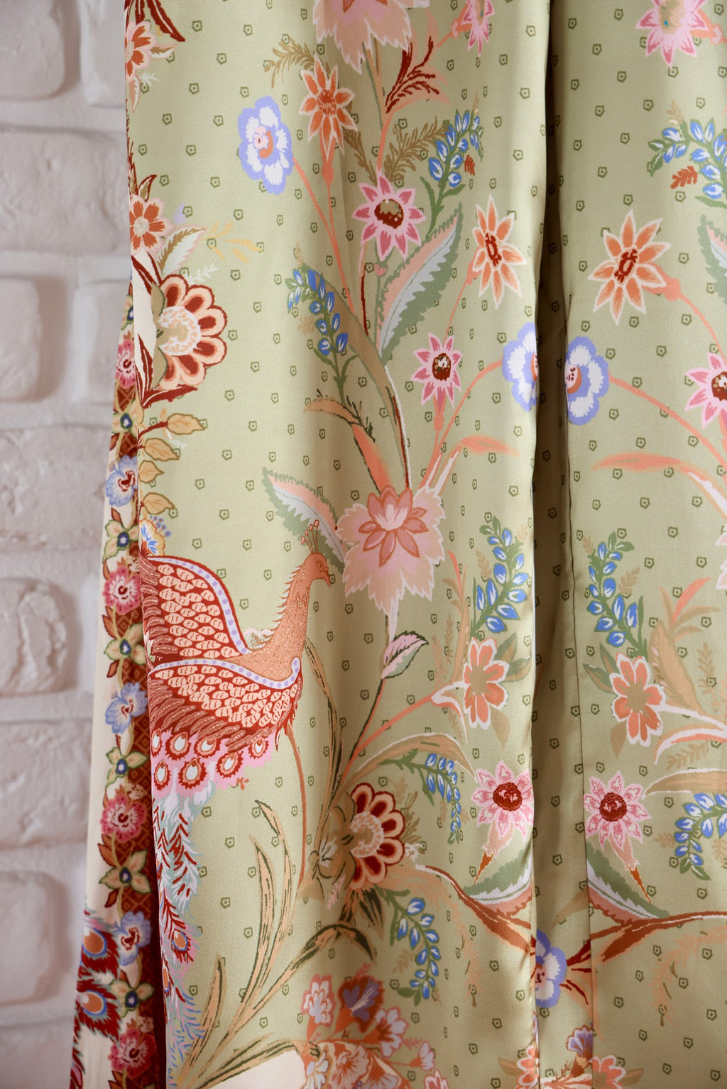 Compleu Cămașă Oversize și Pantaloni cu Print Floral Verde