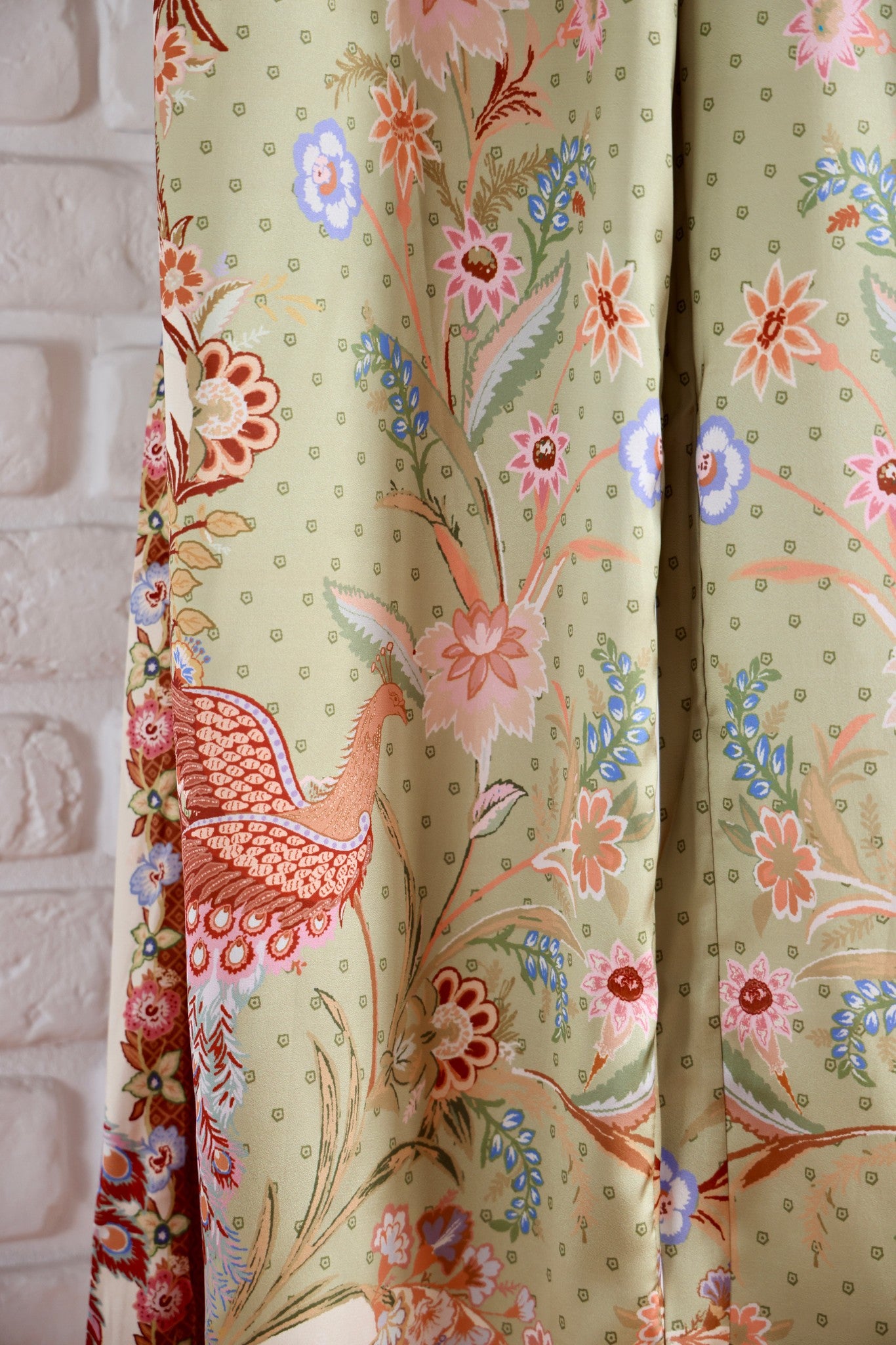 Compleu Cămașă Oversize și Pantaloni cu Print Floral Verde