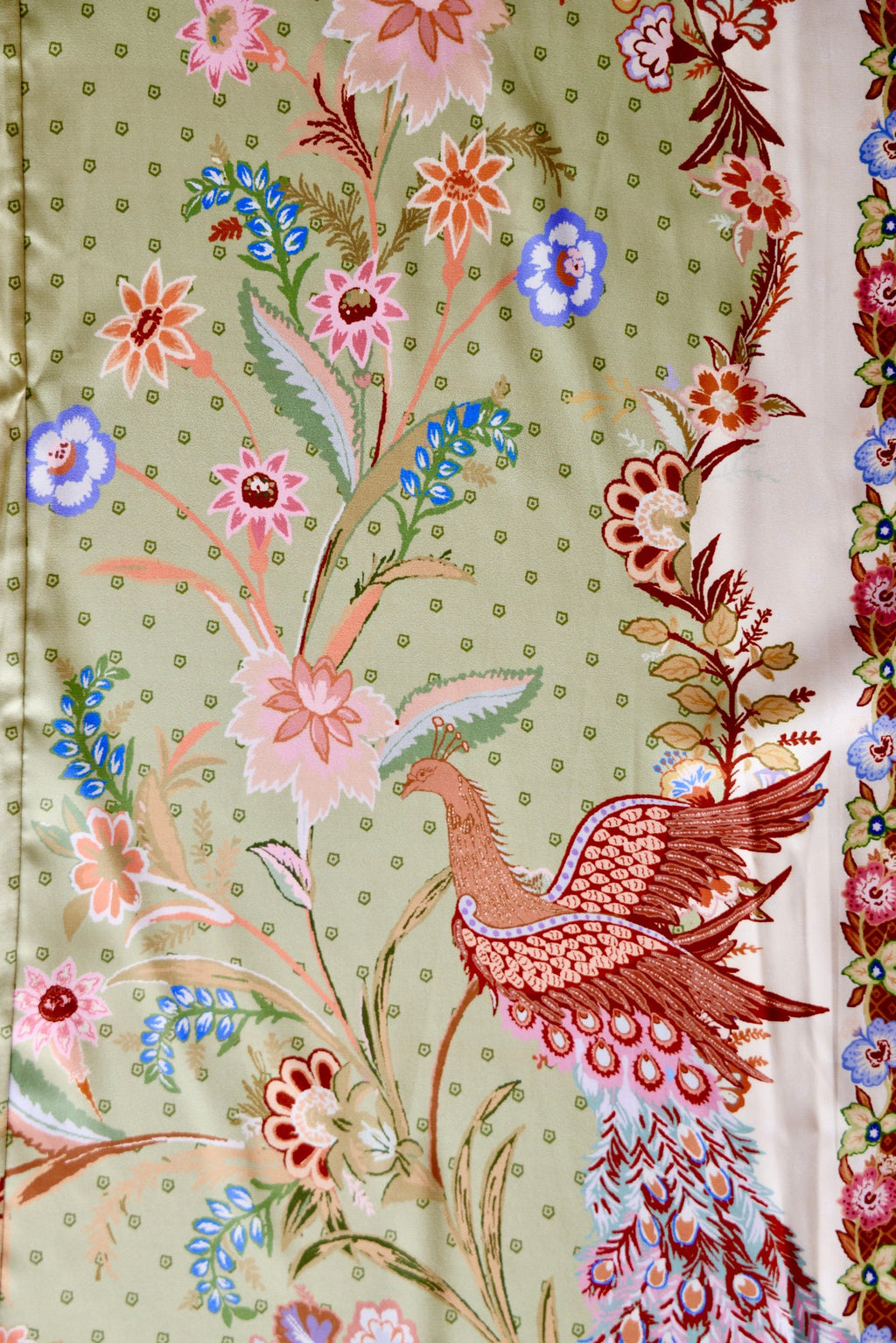 Compleu Cămașă Oversize și Pantaloni cu Print Floral Verde